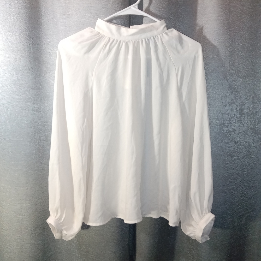 New Cream Hi Neck Top
